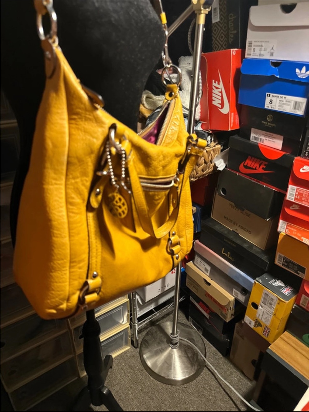 Coach Mustard Yellow Leather Crossbody Hobo